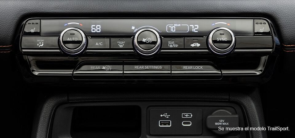 2023 Honda Pilot TrailSport Tri-Zone panel de control climático