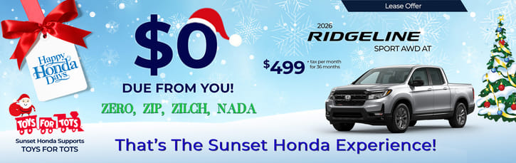 Ridgeline Sport Lease Special