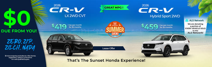 Lease 2026 Honda CR-V LX $419