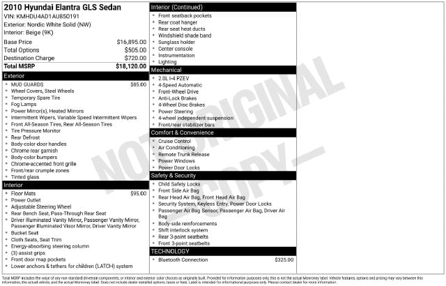 7 thumbnail image of  2010 Hyundai Elantra GLS
