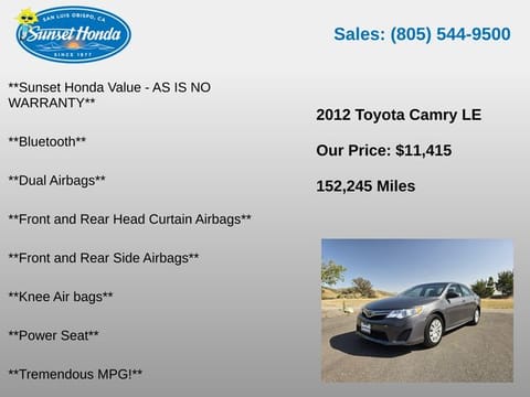 2012 Toyota Camry LE
