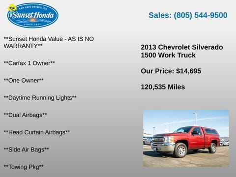 2013 Chevrolet Silverado 1500 Work Truck