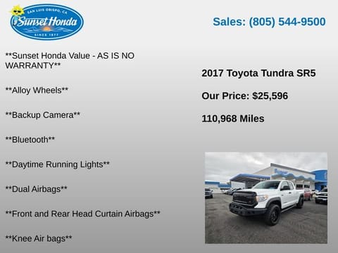 2017 Toyota Tundra SR5