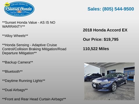 2018 Honda Accord EX