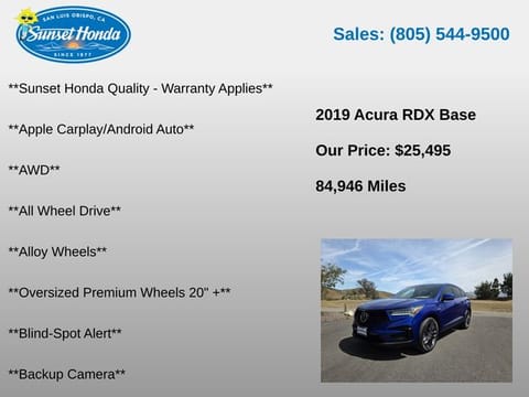 2019 Acura RDX A-Spec Package