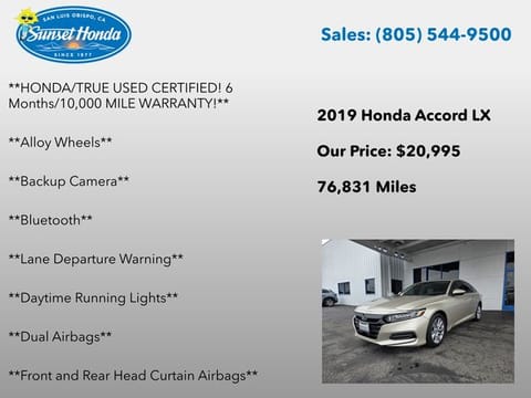 2019 Honda Accord LX