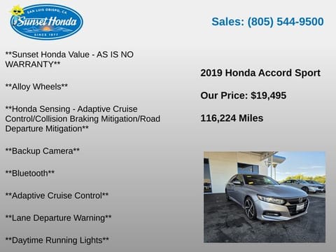 2019 Honda Accord Sport
