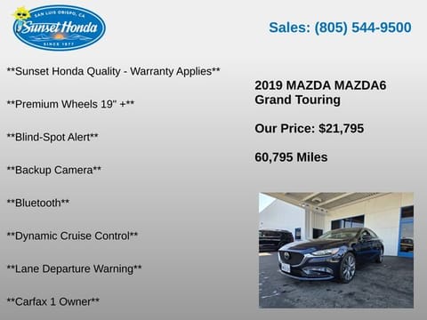 2019 Mazda Mazda6 Grand Touring