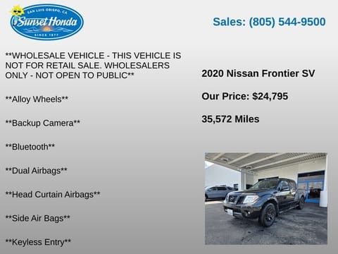 2020 Nissan Frontier SV