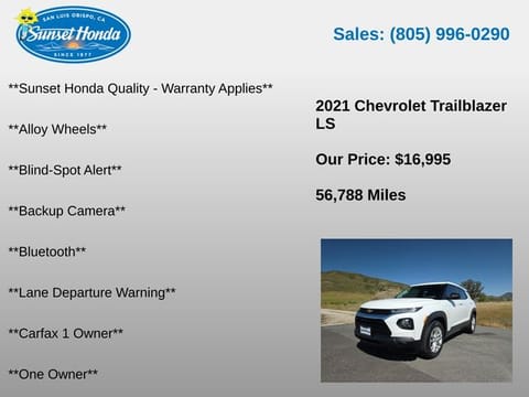 2021 Chevrolet TrailBlazer LS