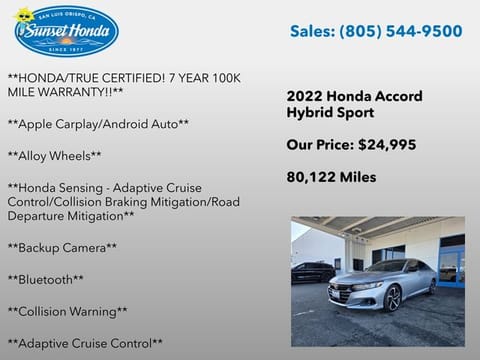 2022 Honda Accord Hybrid Sport