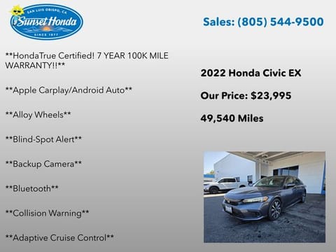 2022 Honda Civic Sedan EX