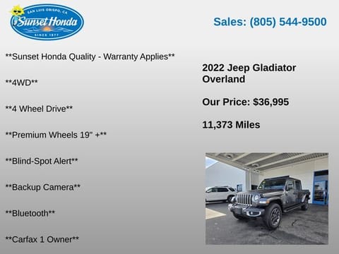 2022 Jeep Gladiator Overland