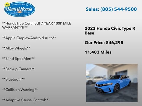 2023 Honda Civic Type R FWD