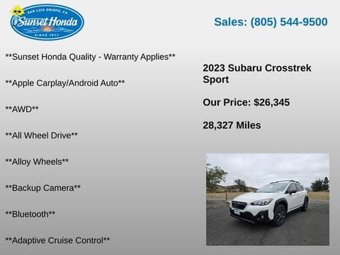 2023 Subaru Crosstrek Sport