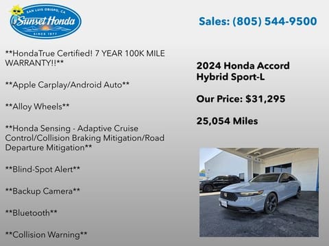 2024 Honda Accord Hybrid Sport-L