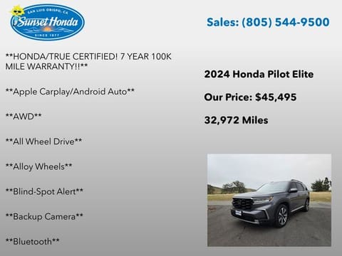 2024 Honda Pilot Elite