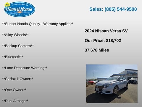 2024 Nissan Versa 1.6 SV