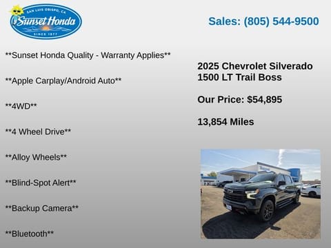 2025 Chevrolet Silverado 1500 LT Trail Boss