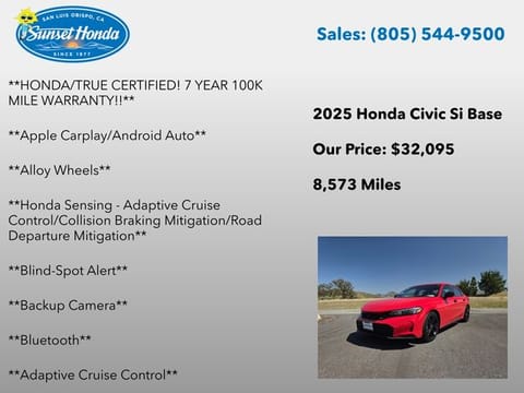 2025 Honda Civic Si