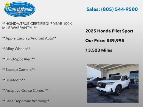 2025 Honda Pilot Sport