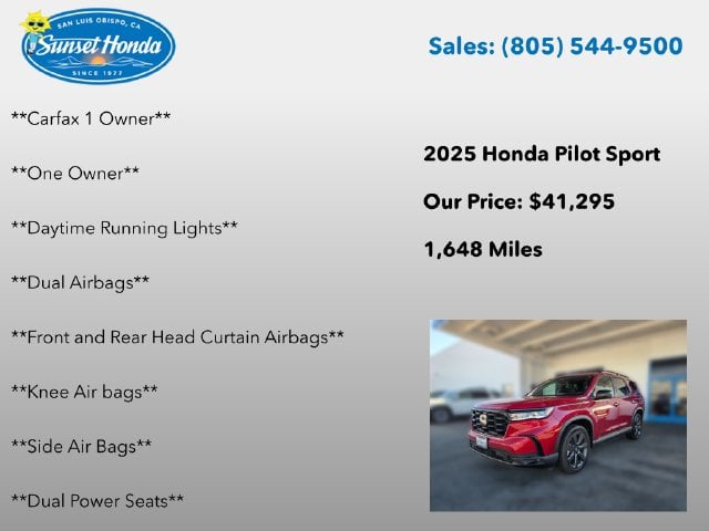 2025 Honda Pilot Sport - Photo 9