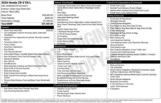 7 thumbnail image of  2026 Honda CR-V EX-L