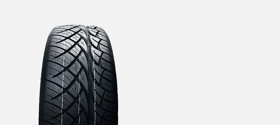 tire on gray background