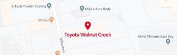 map of Toyota Walnut Creek
