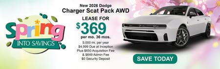Lease 2026 Dodge Charger Scat Pack $369