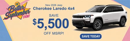 New 2026 Dodge Cherokee Laredo Purchase Offer