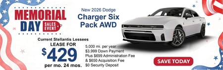 Lease 2026 Dodge Charger Six Pack $429