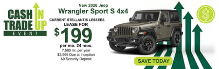 Lease 2026 Jeep Wrangler Sport S $199