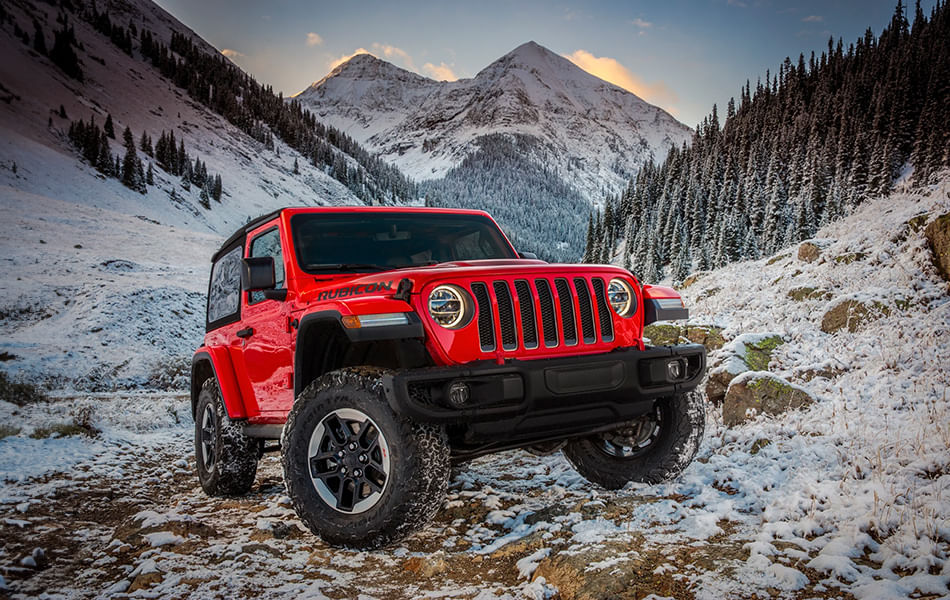 Red Jeep Wrangler