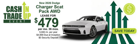 Lease 2026 Dodge Charger Scat Pack $479