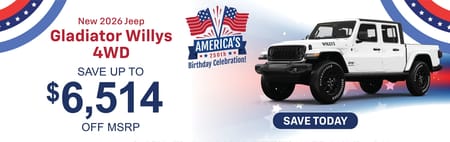 New 2026 Jeep Gladiator Willys Purchase Offer