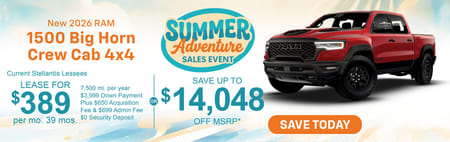 Lease 2026 Ram 1500 Big Horn Crew Cab $389