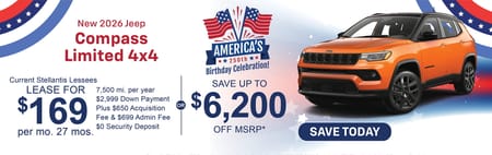 Lease 2026 Jeep Compass Limited $169