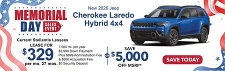 New 2026 Jeep Cherokee Laredo Hybrid Purchase Offer