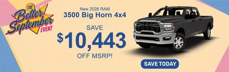 New 2026 Ram 3500 Big Horn Purchase Offer