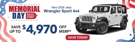 New 2026 Jeep Wrangler Sport Purchase Offer