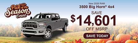 New 2026 Ram 3500 Big Horn Purchase Offer