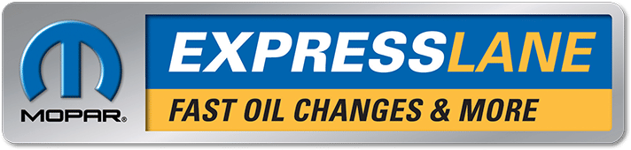 MOPAR. Express Lane Fast Oil Changes & More Logo