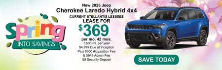 Lease 2026 Jeep Cherokee Laredo Hybrid $369