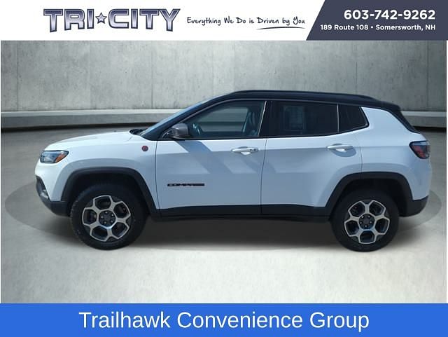 Used 2022 Jeep Compass Trailhawk with VIN 3C4NJDDB7NT143768 for sale in Somersworth, NH