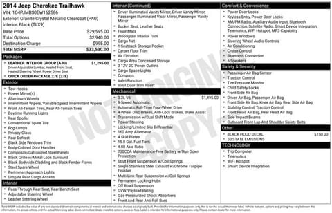 1 image of 2014 Jeep Cherokee Trailhawk