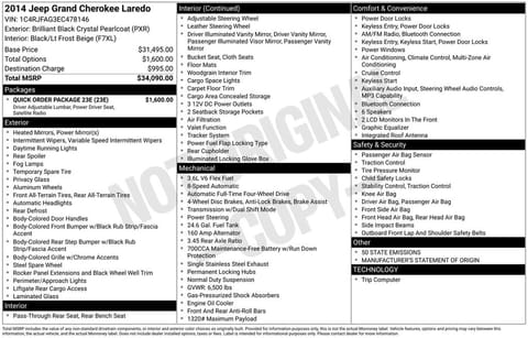 1 image of 2014 Jeep Grand Cherokee Laredo