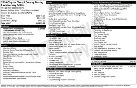 1 image of 2016 Chrysler Town & Country Touring-L