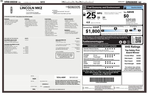 1 image of 2016 Lincoln MKZ Base