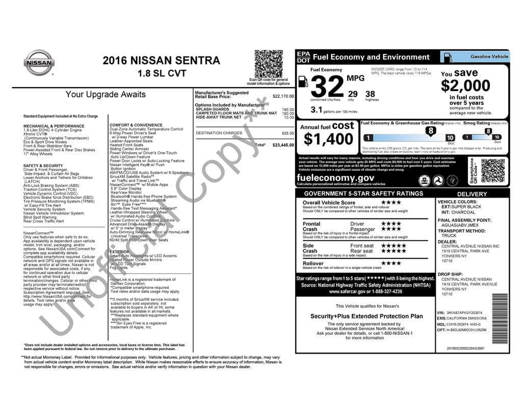 2 thumbnail image of  2016 Nissan Sentra SL